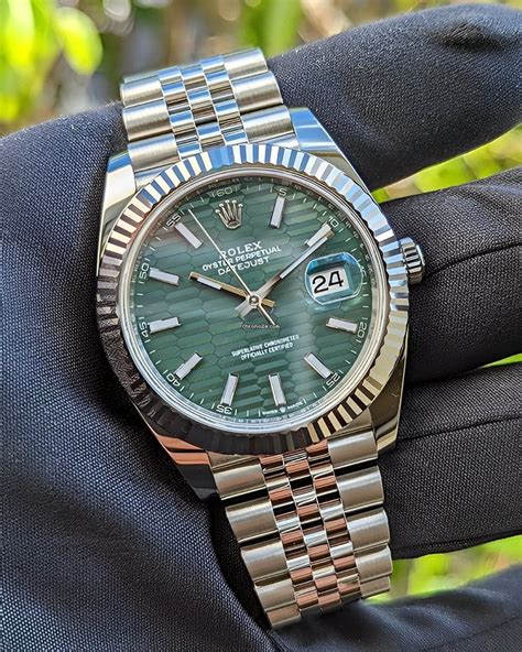 womens rolex with green face|rolex datejust 41 green dial.